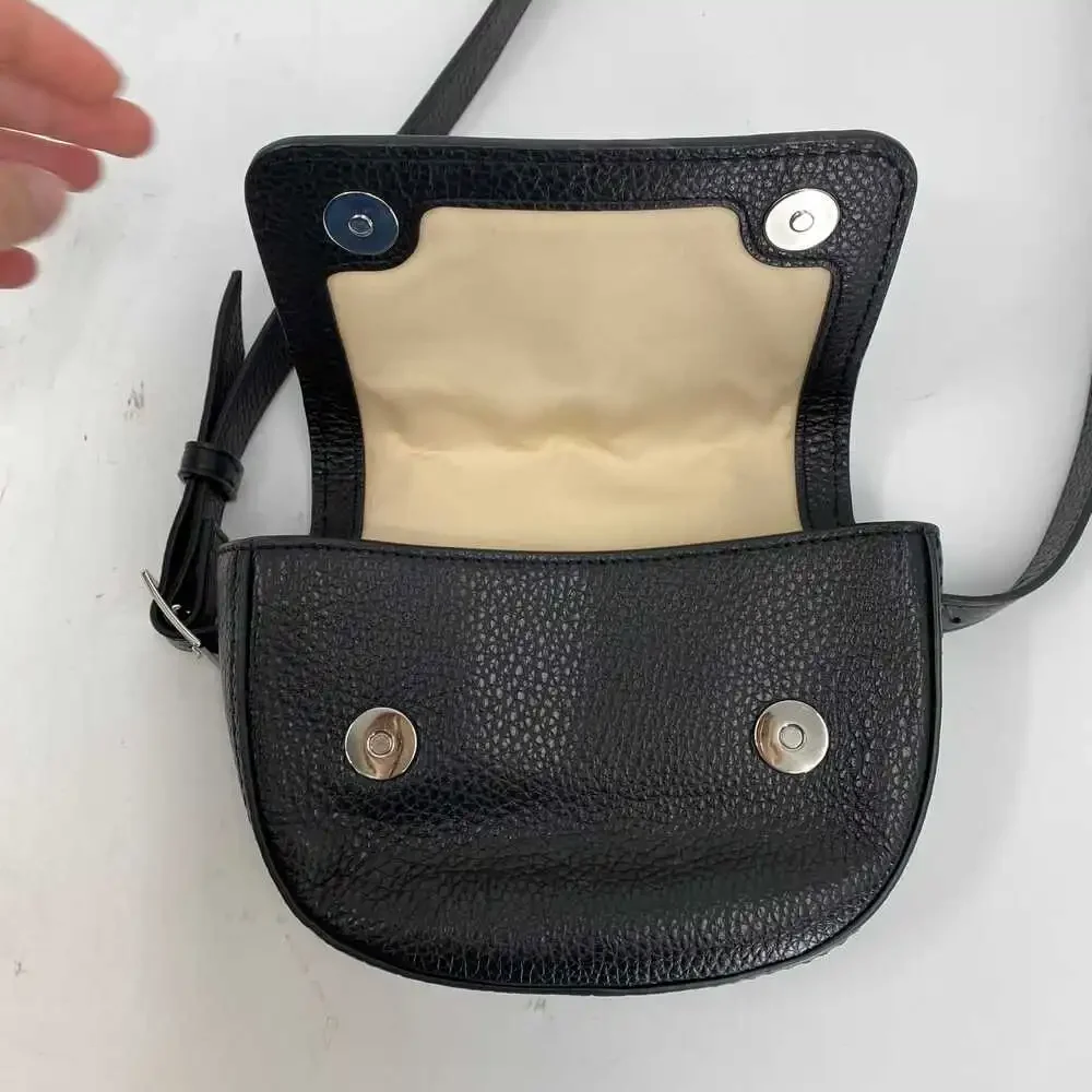 J. Crew Black Mini Pebbled Leather Belt Bag | Stylish & Versatile